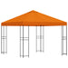 Paviljoen 3 x 3 m Oranje Polyester en staal 190 gsm