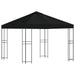 Paviljoen 3 x 3 m Zwart Polyester en staal 190 gsm