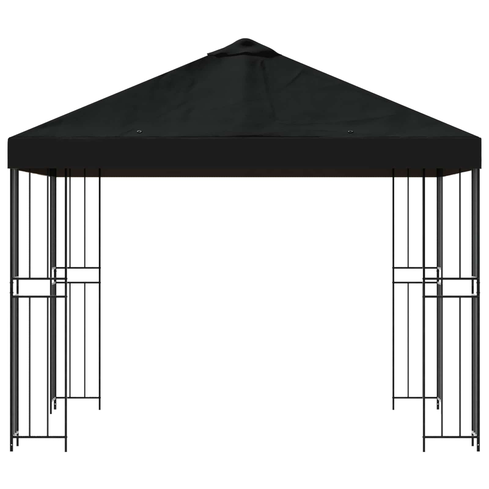 Paviljoen 3 x 3 m Zwart Polyester en staal 190 gsm