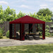 Paviljoen 3 x 3 m Bordeauxrood Polyester en staal 190 gsm