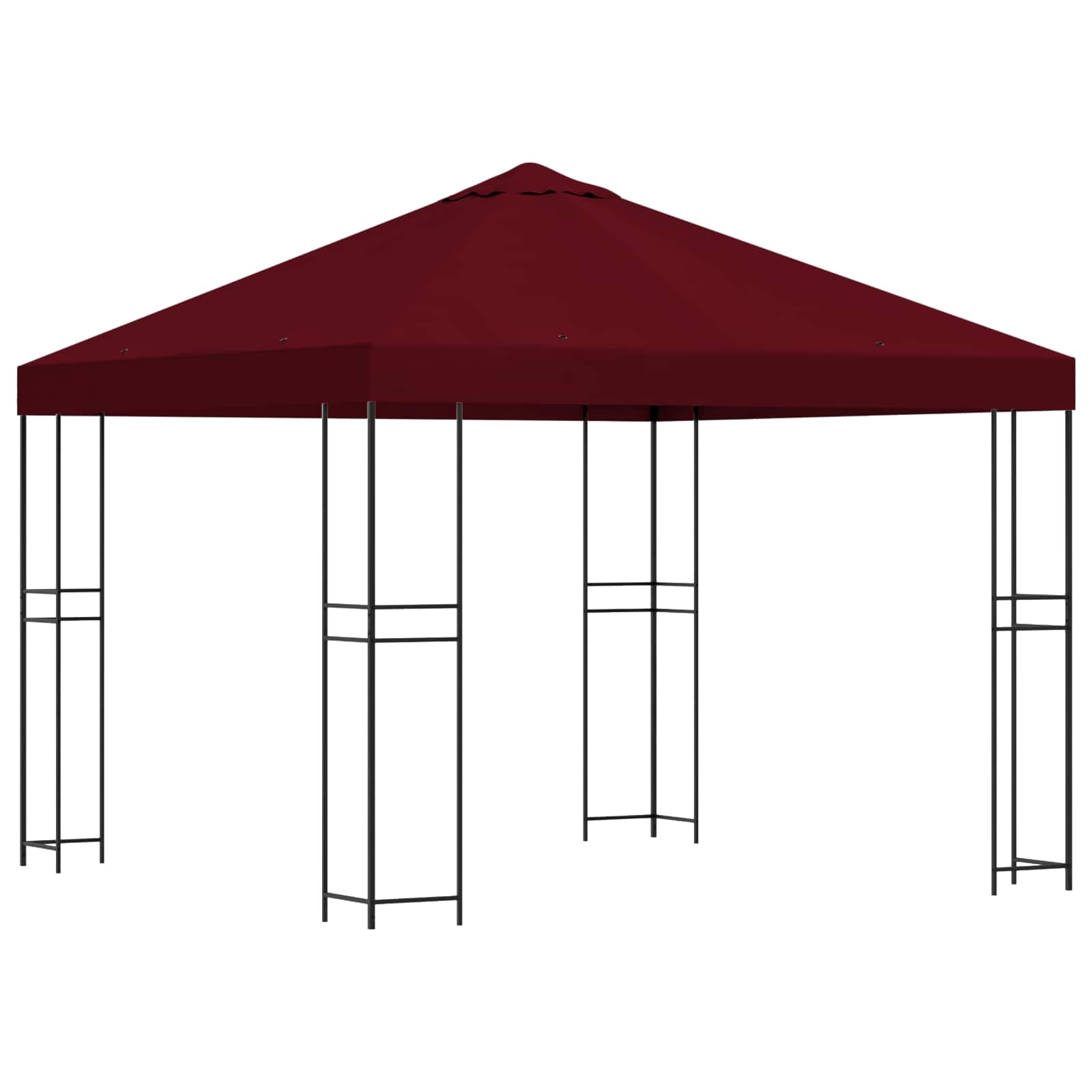 Paviljoen 3 x 3 m Bordeauxrood Polyester en staal 190 gsm
