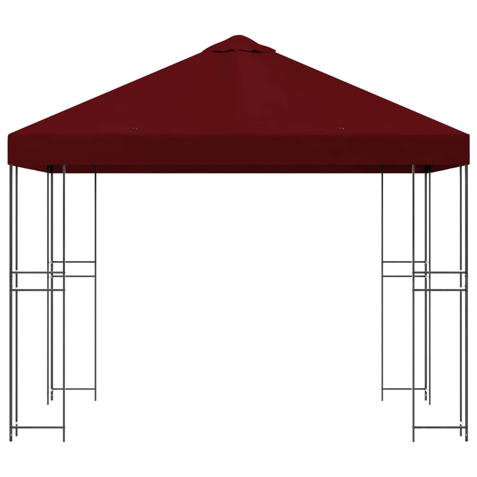 Paviljoen 3 x 3 m Bordeauxrood Polyester en staal 190 gsm