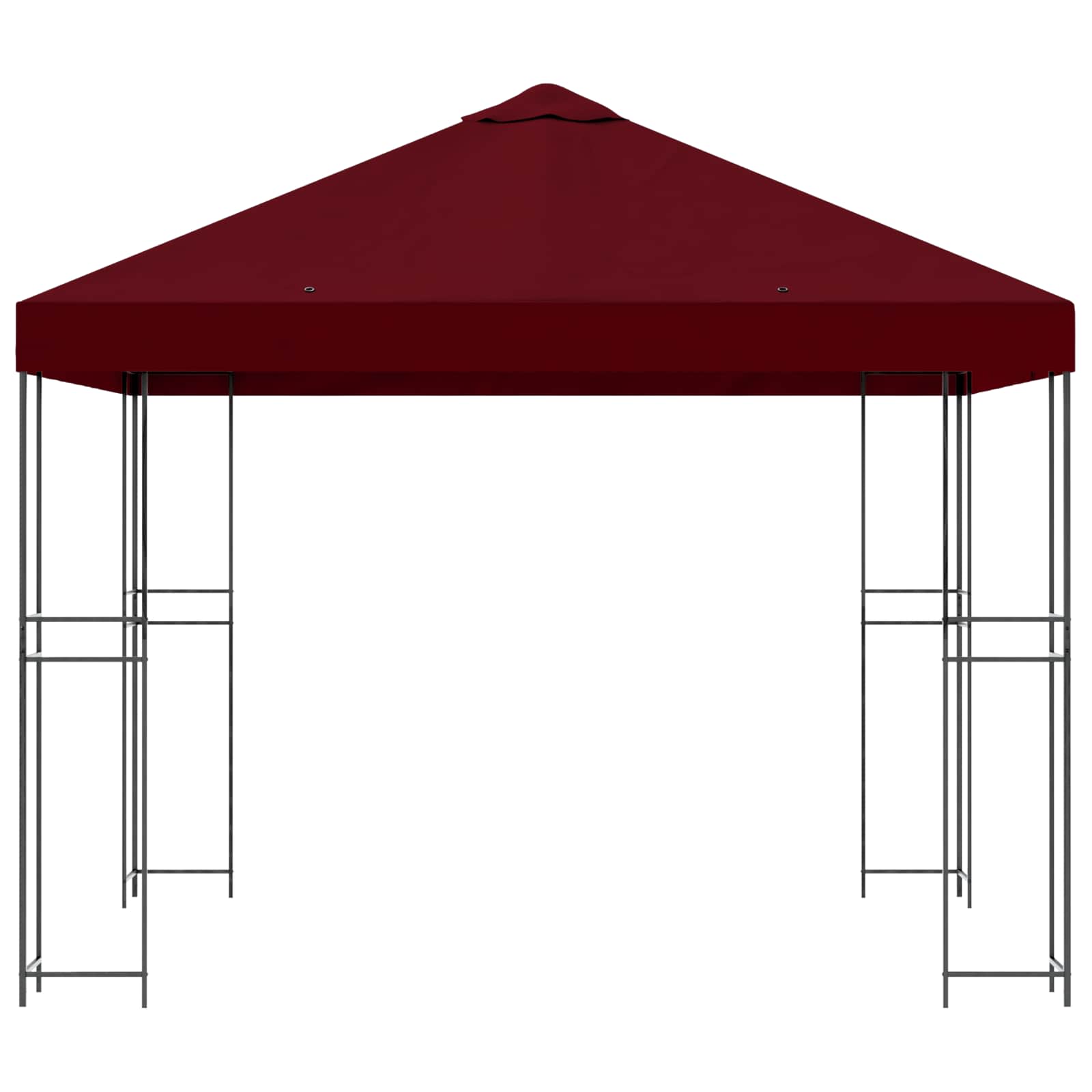 Paviljoen 3 x 3 m Bordeauxrood Polyester en staal 190 gsm
