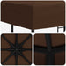 Paviljoen 3 x 3 m Bruin Polyester en staal 190 gsm