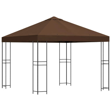 Paviljoen 3 x 3 m Bruin Polyester en staal 190 gsm