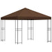 Paviljoen 3 x 3 m Bruin Polyester en staal 190 gsm