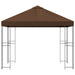 Paviljoen 3 x 3 m Bruin Polyester en staal 190 gsm