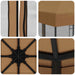 Tuin Gazebo met Zijwanden 3 x 3 m Beige Polyester en staal
