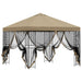 Tuin Gazebo met Zijwanden 3 x 3 m Beige Polyester en staal
