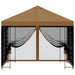 Tuin Gazebo met Zijwanden 3 x 3 m Beige Polyester en staal
