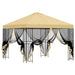 Tuin Gazebo met Zijwanden 3 x 3 m Crèmekleurig