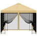 Tuin Gazebo met Zijwanden 3 x 3 m Crèmekleurig