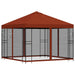 Tuin Gazebo met Zijwanden 3 x 3 m Terracotta Polyester en staal