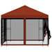 Tuin Gazebo met Zijwanden 3 x 3 m Terracotta Polyester en staal