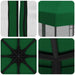 Tuin Gazebo met Zijwanden 3 x 3 m Groen Polyester en staal