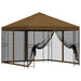 Tuin Gazebo met Zijwanden 3 x 3 m Taupe Polyester en staal