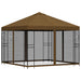 Tuin Gazebo met Zijwanden 3 x 3 m Taupe Polyester en staal