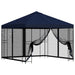 Tuin Gazebo met Zijwanden 3 x 3 m Blauw Polyester en staal