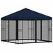 Tuin Gazebo met Zijwanden 3 x 3 m Blauw Polyester en staal