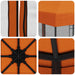 Tuin Gazebo met Zijwanden 3 x 3 m Oranje Polyester en staal