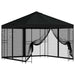 Tuin Gazebo met Zijwanden 3 x 3 m Zwart Polyester en staal