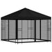 Tuin Gazebo met Zijwanden 3 x 3 m Zwart Polyester en staal