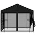 Tuin Gazebo met Zijwanden 3 x 3 m Zwart Polyester en staal