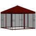 Tuin Gazebo met Zijwanden 3 x 3 m Bordeauxrood