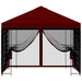 Tuin Gazebo met Zijwanden 3 x 3 m Bordeauxrood