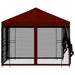 Tuin Gazebo met Zijwanden 3 x 3 m Bordeauxrood