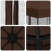 Tuin Gazebo met Zijwanden 3 x 3 m Bruin Polyester en staal