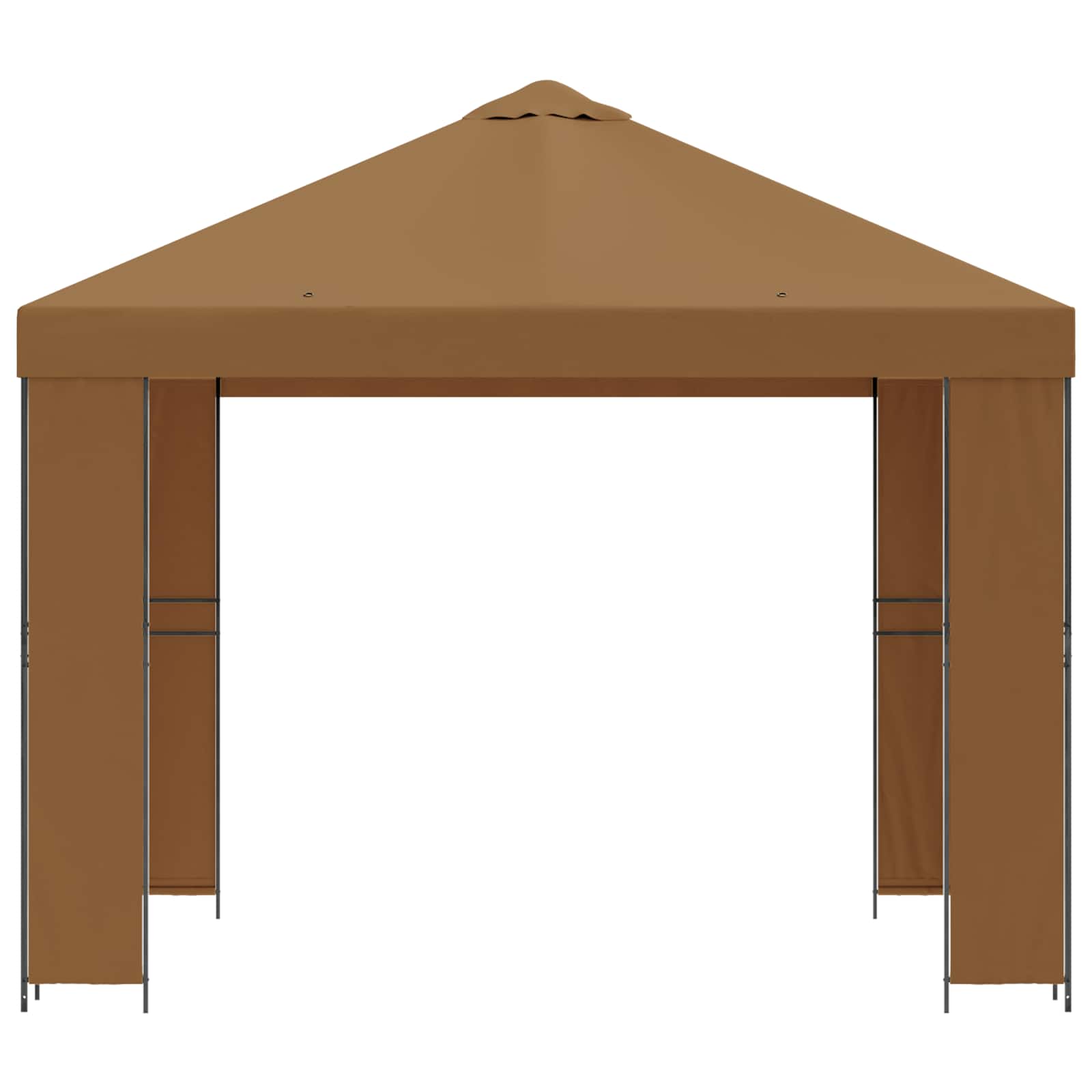 Paviljoen 3 x 3 m Beige Polyester en staal 190 gsm