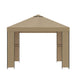 Paviljoen 3 x 3 m Beige Polyester en staal 190 gsm