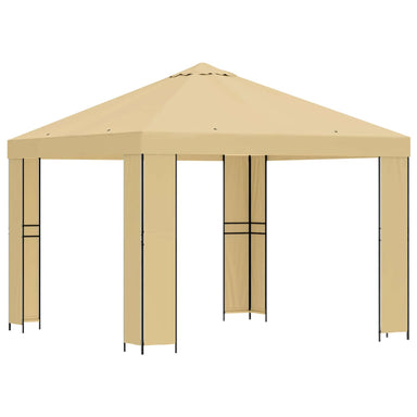 Paviljoen 3 x 3 m Crèmekleurig Polyester en staal 190 gsm