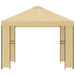 Paviljoen 3 x 3 m Crèmekleurig Polyester en staal 190 gsm