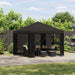 Paviljoen 3 x 3 m Antracietkleurig Polyester en staal 190 gsm