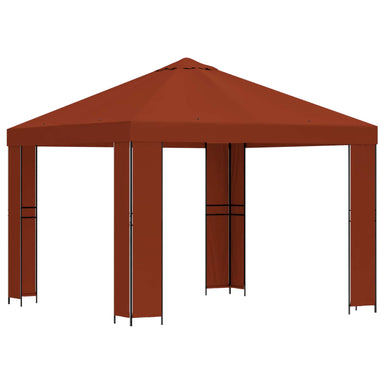 Paviljoen 3 x 3 m Terracotta Polyester en staal 190 gsm