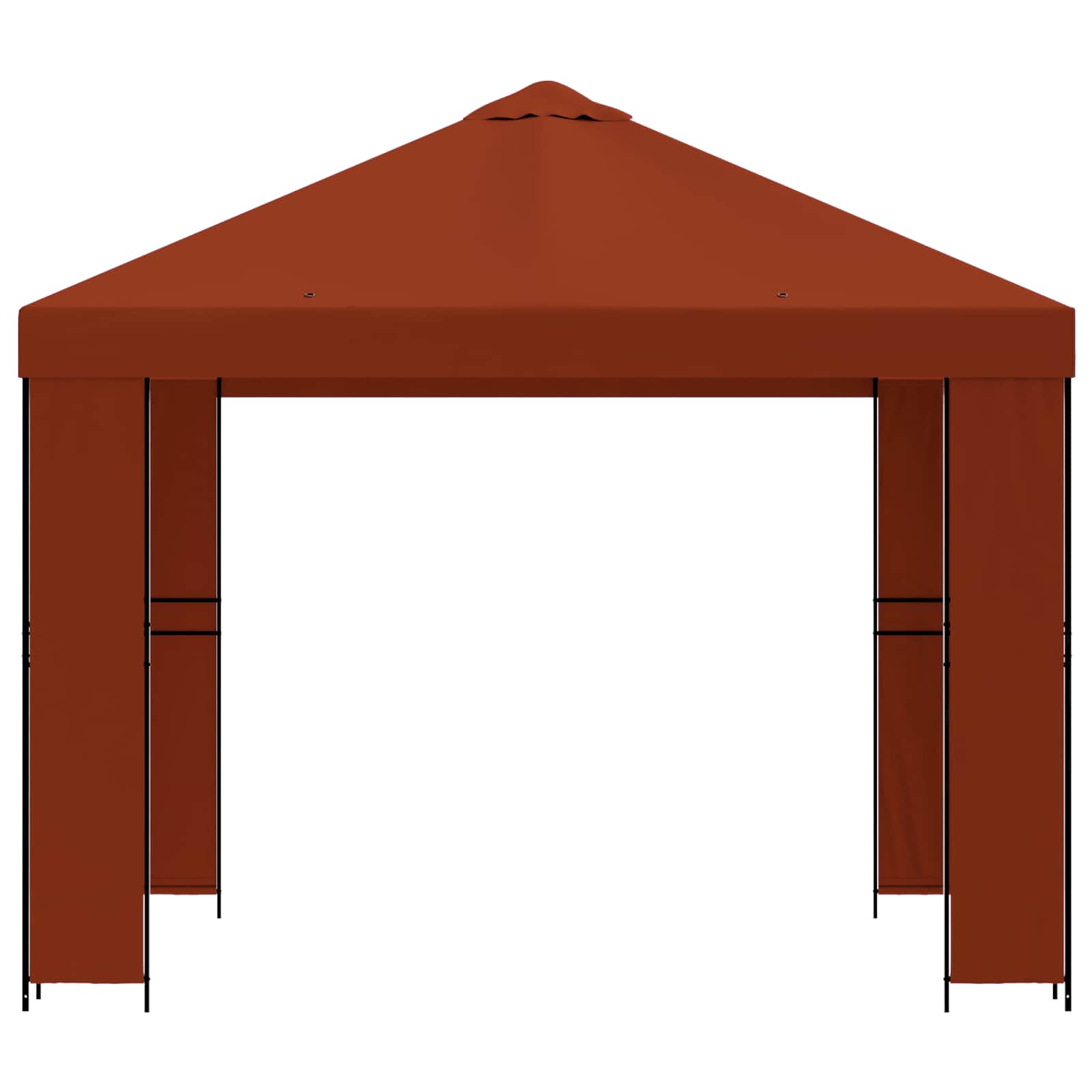 Paviljoen 3 x 3 m Terracotta Polyester en staal 190 gsm