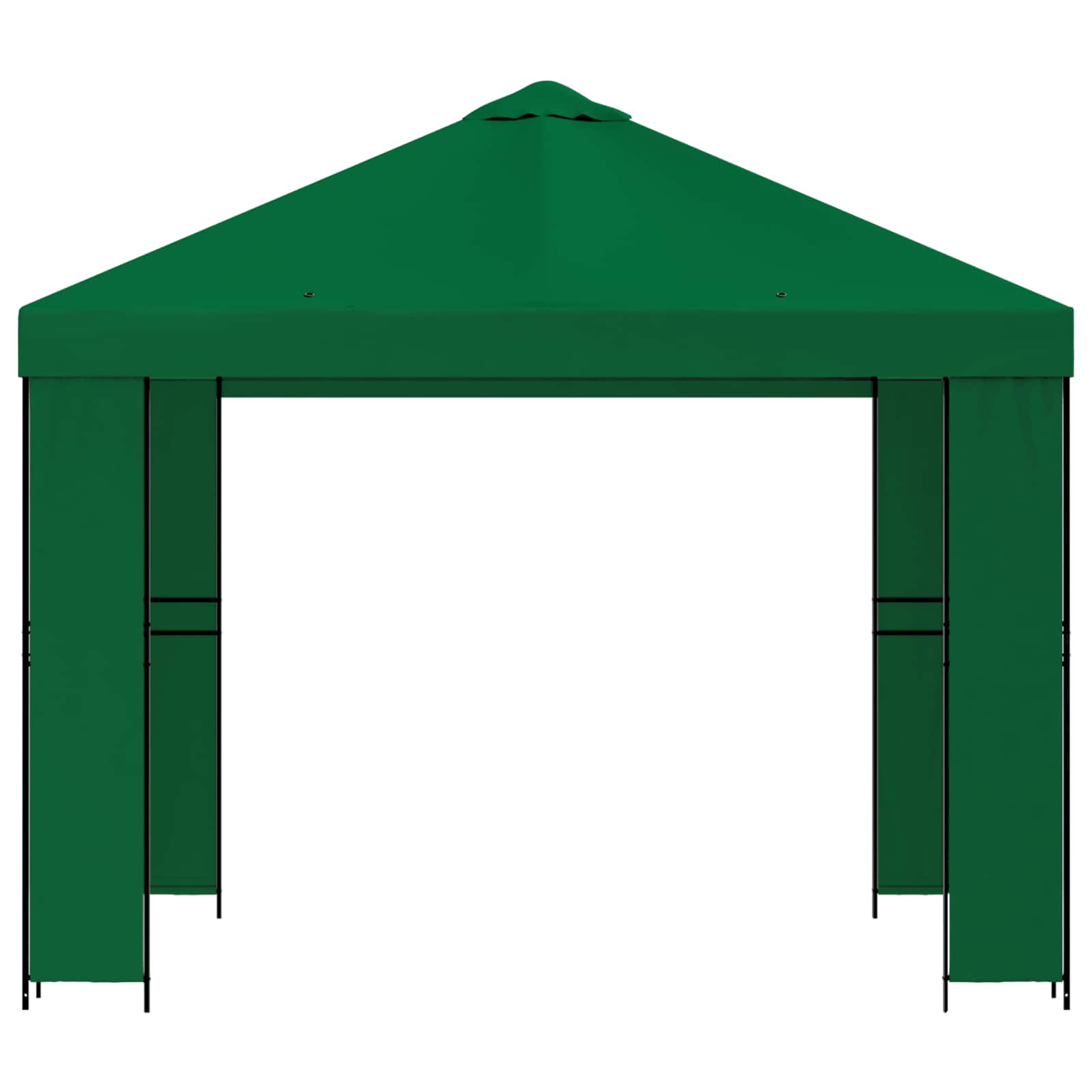 Paviljoen 3 x 3 m Groen Polyester en staal 190 gsm