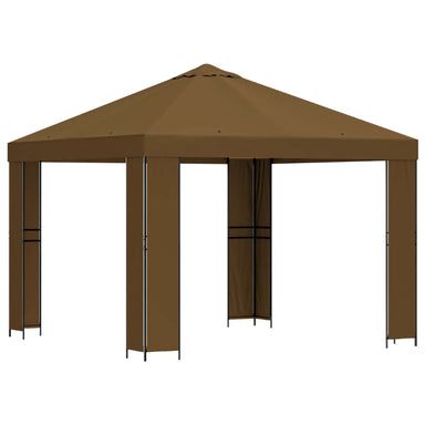 Paviljoen 3 x 3 m Taupe Polyester en staal 190 gsm