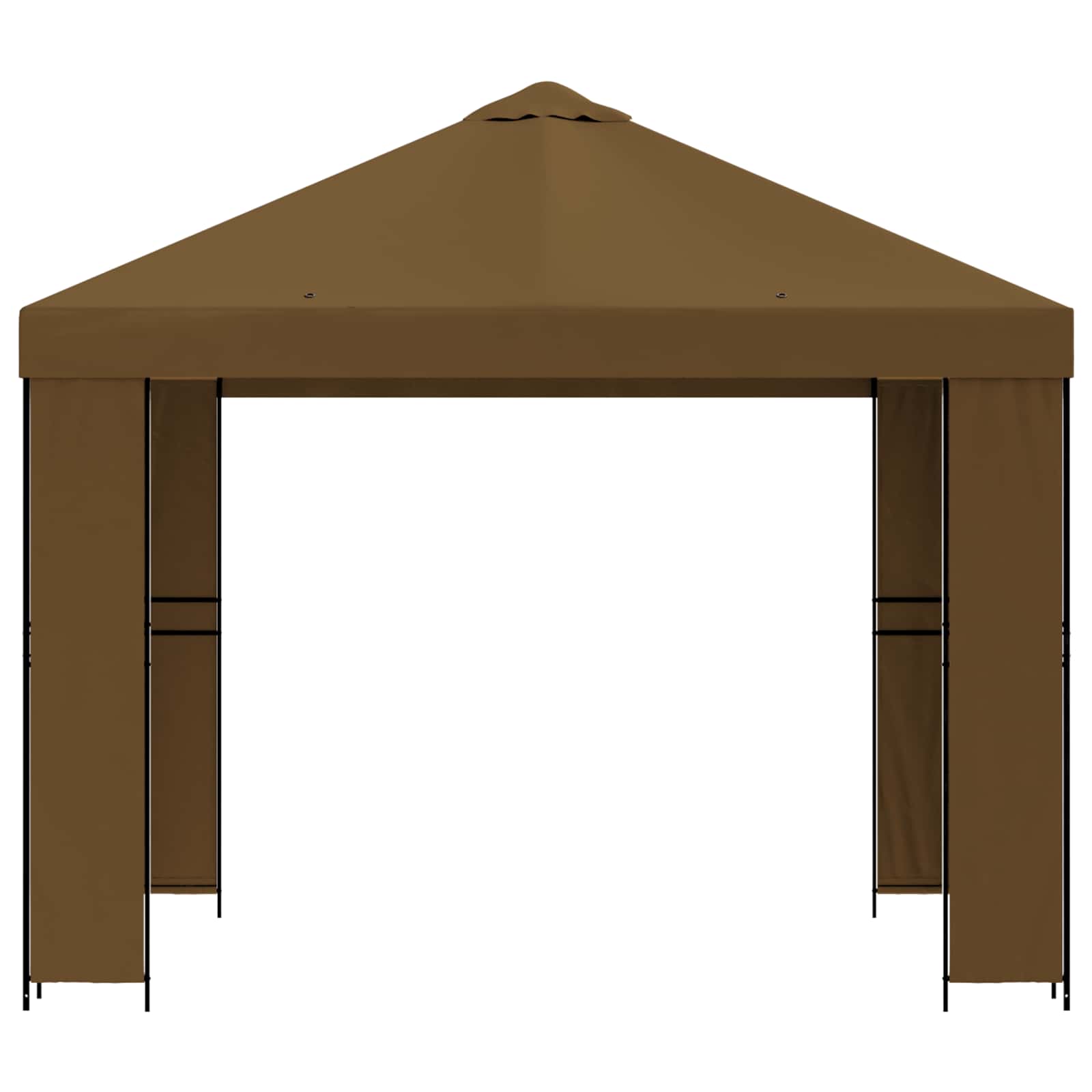 Paviljoen 3 x 3 m Taupe Polyester en staal 190 gsm