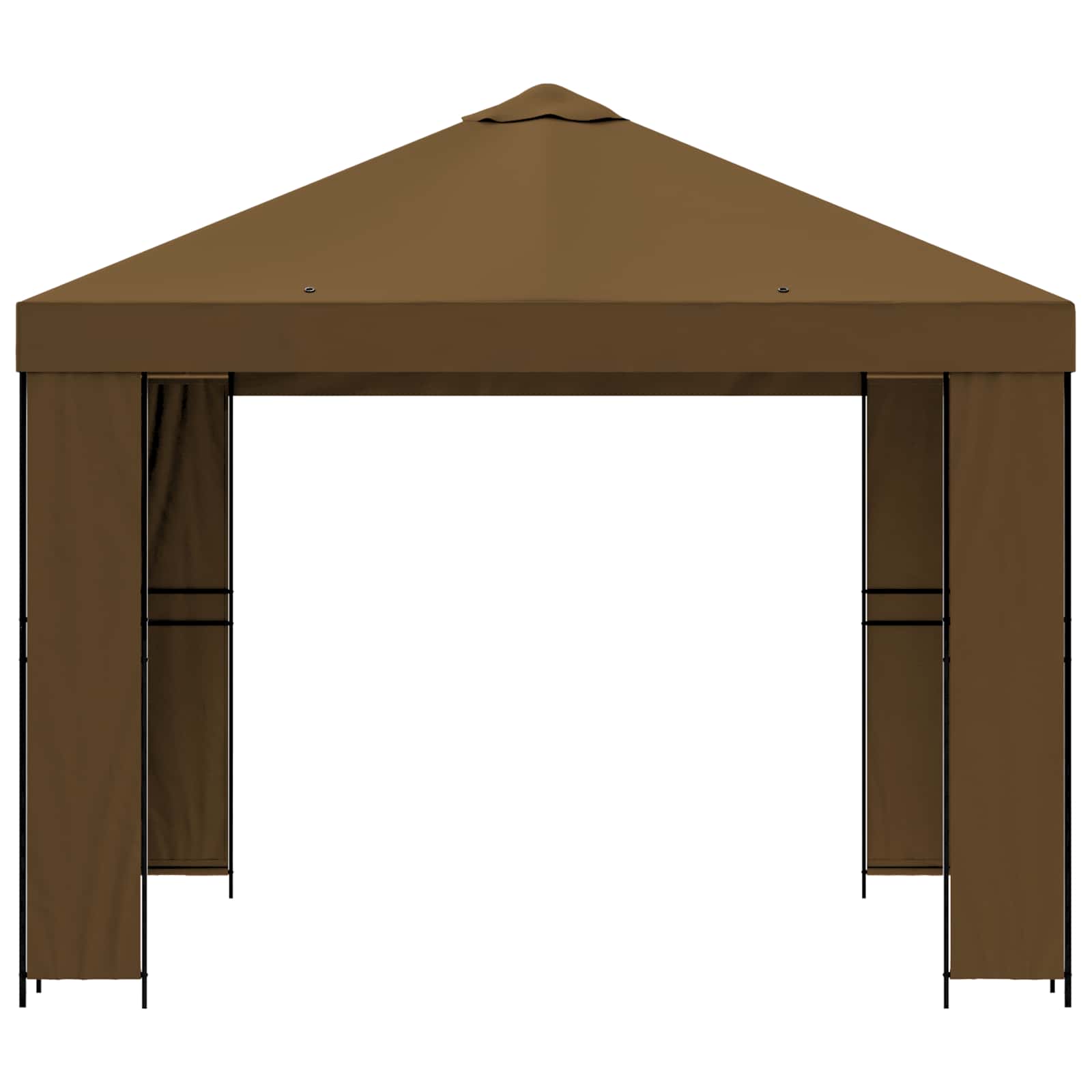 Paviljoen 3 x 3 m Taupe Polyester en staal 190 gsm