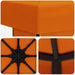 Paviljoen 3 x 3 m Oranje Polyester en staal 190 gsm