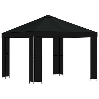Paviljoen 3 x 3 m Zwart Polyester en staal 190 gsm