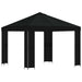 Paviljoen 3 x 3 m Zwart Polyester en staal 190 gsm