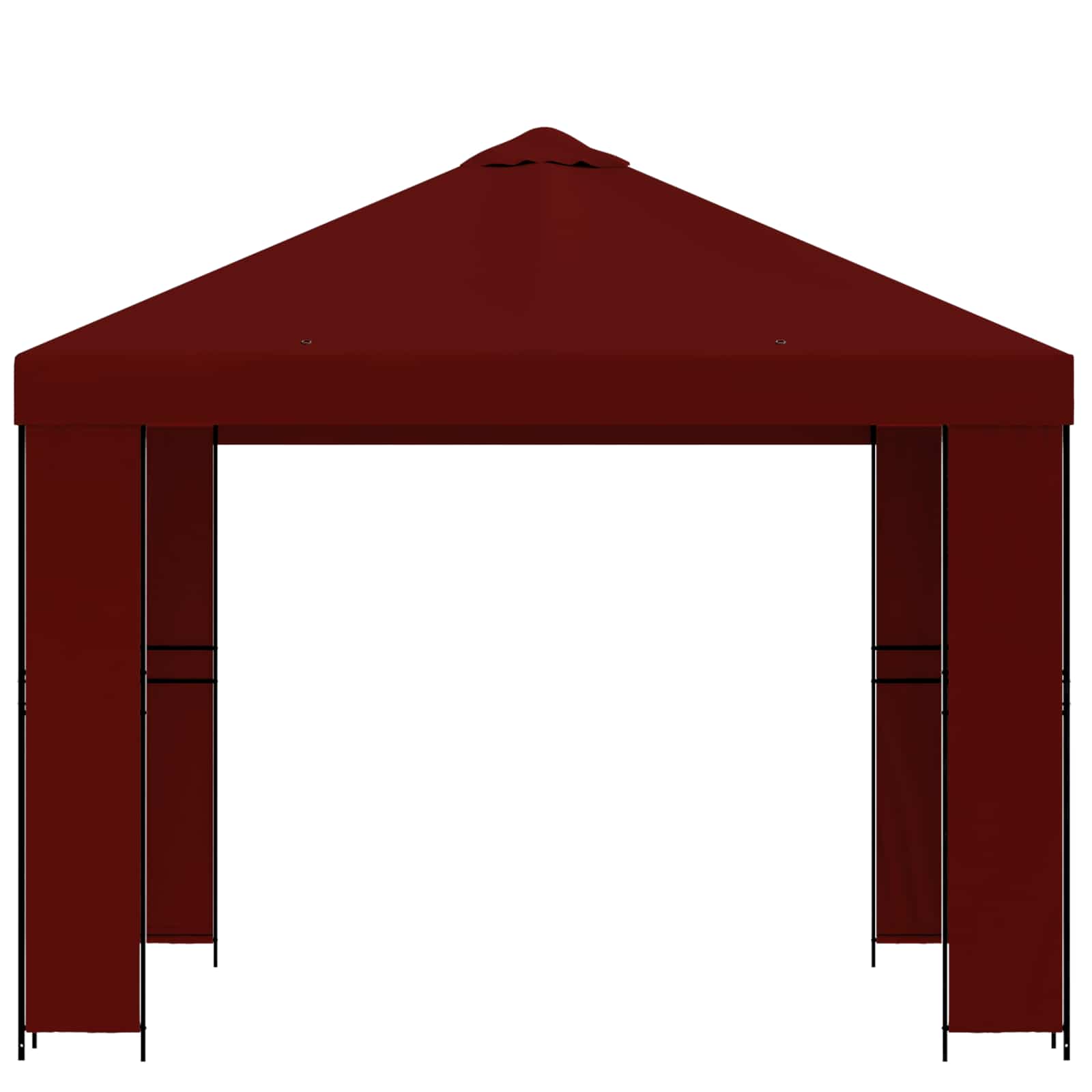 Paviljoen 3 x 3 m Bordeauxrood Polyester en staal 190 gsm