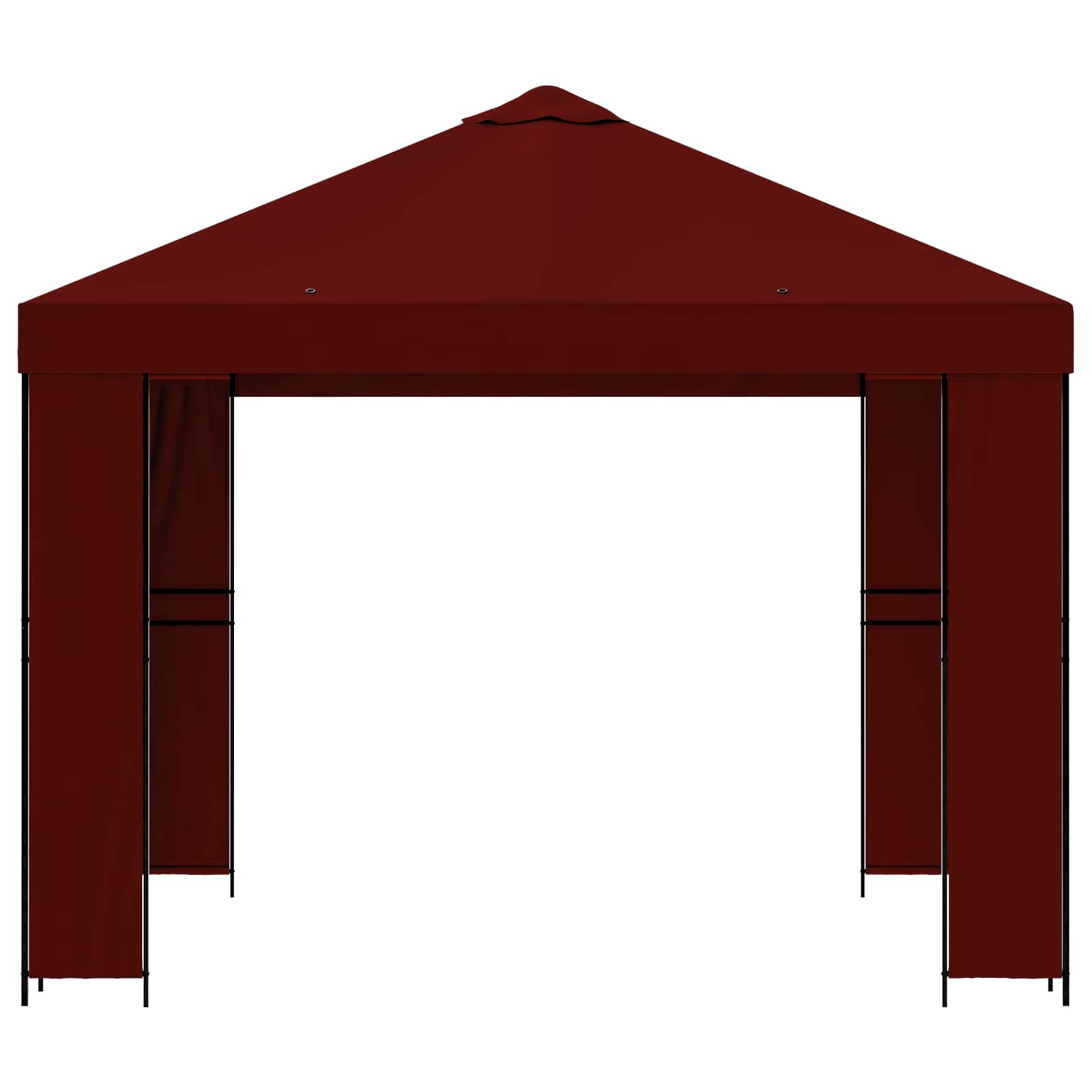 Paviljoen 3 x 3 m Bordeauxrood Polyester en staal 190 gsm