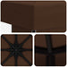 Paviljoen 3 x 3 m Bruin Polyester en staal 190 gsm
