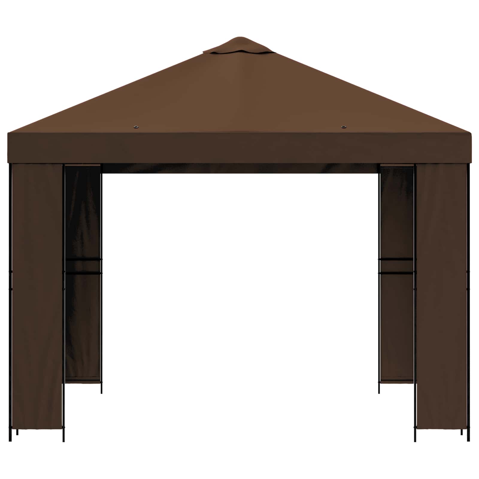 Paviljoen 3 x 3 m Bruin Polyester en staal 190 gsm