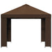 Paviljoen 3 x 3 m Bruin Polyester en staal 190 gsm
